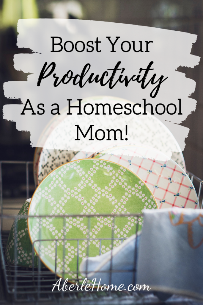 boost your productivity as a homeschool mom pin image