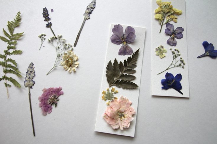 How To Make A DIY Pressed Flowers Bookmark - Seeing Dandy Blog