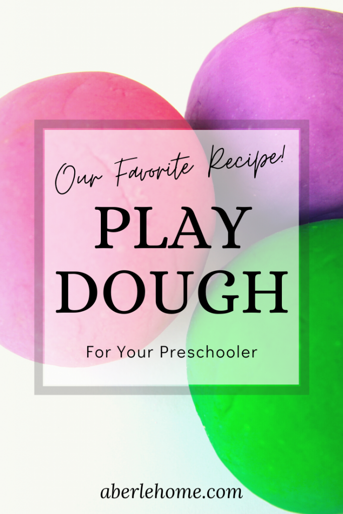 our favorite play dough recipe pin image