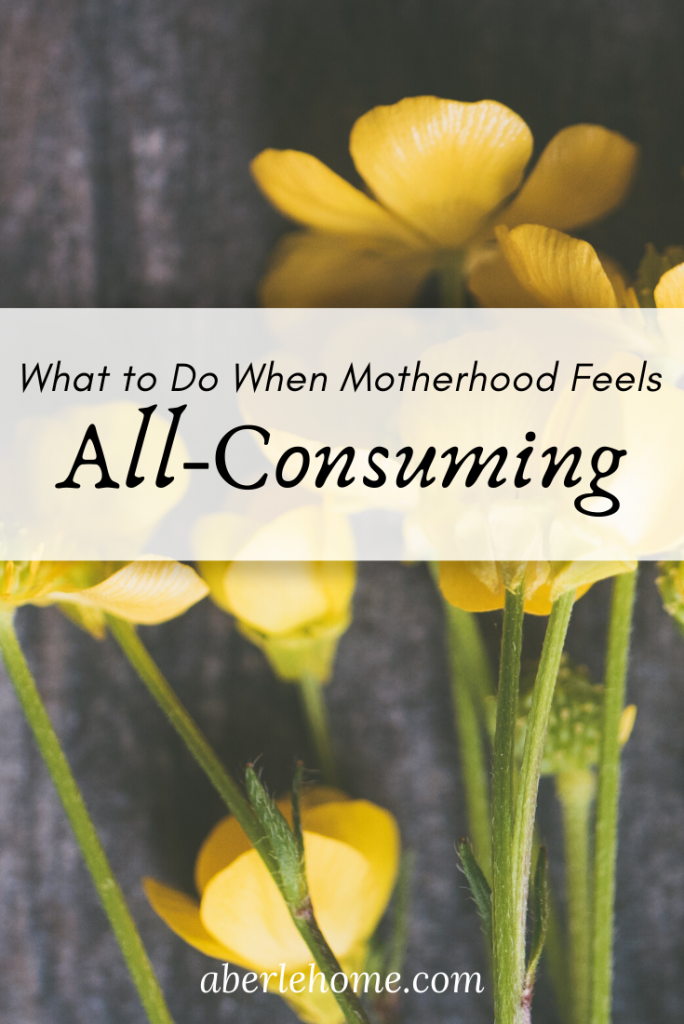 what to do when motherhood feels all-consuming pin image