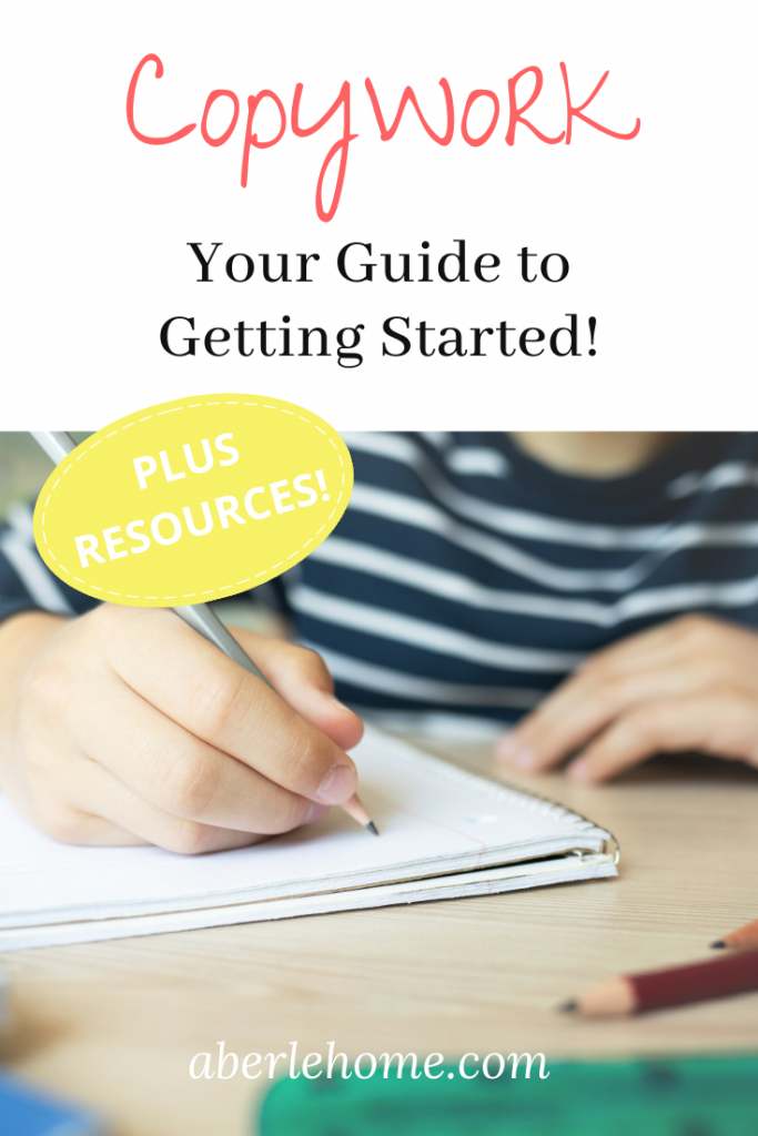 copywork your guide to getting started Pinterest image