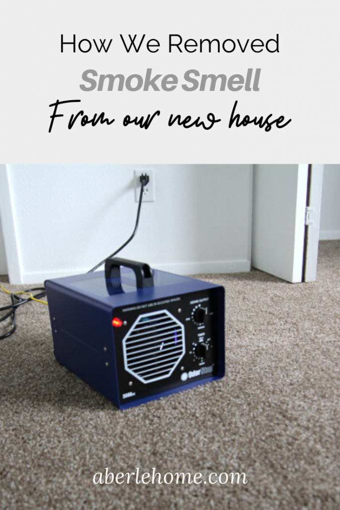 how we removed smoke smell from our new house Pinterest image