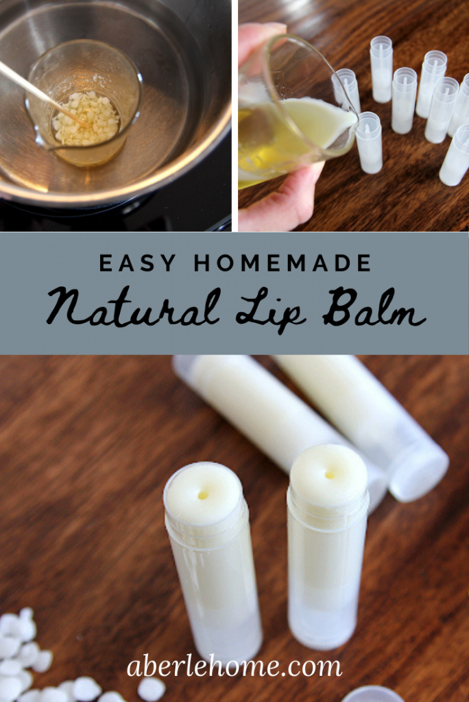 natural lip balm recipe Pinterest image