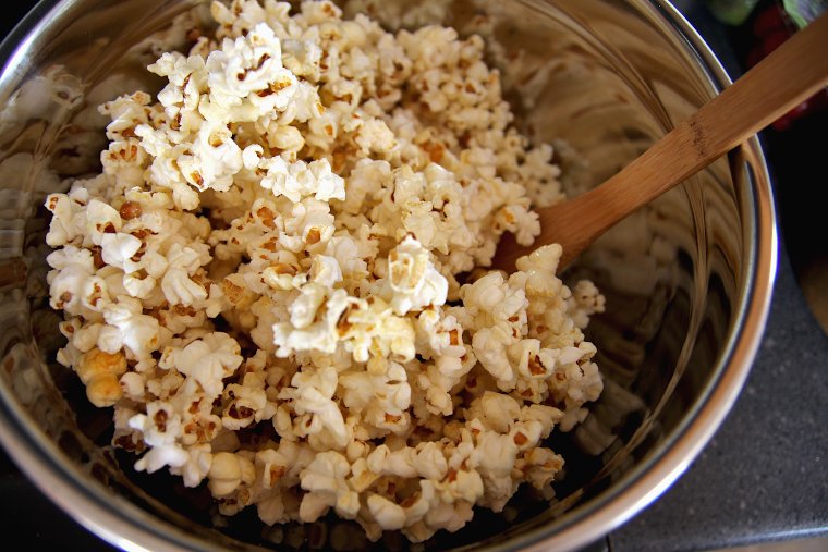 Stir with a large spoon to prevent clumping