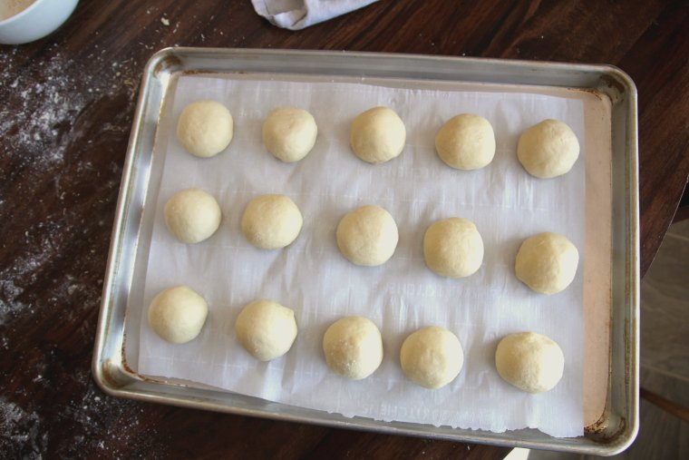 form dough into rolls