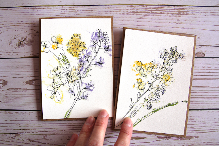 Easy Nature Craft: Hammered Flower Greeting Cards - Aberle Home