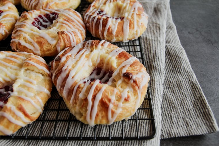 sourdough danishes up close