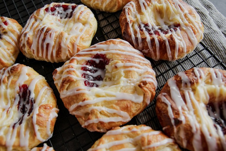 sourdough danish filling close up