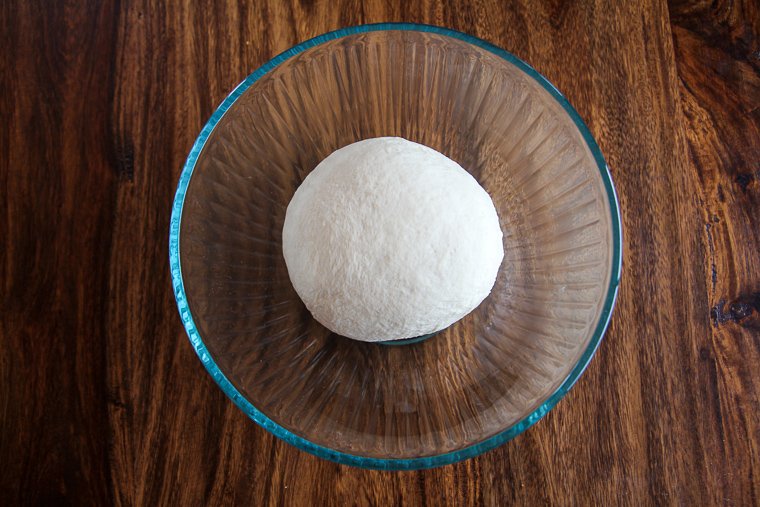 pretzel dough at the start of bulk fermentation