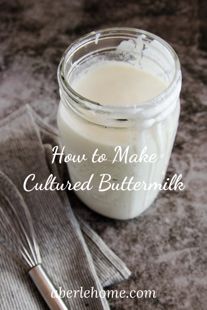 how to make cultured buttermilk pinterest image