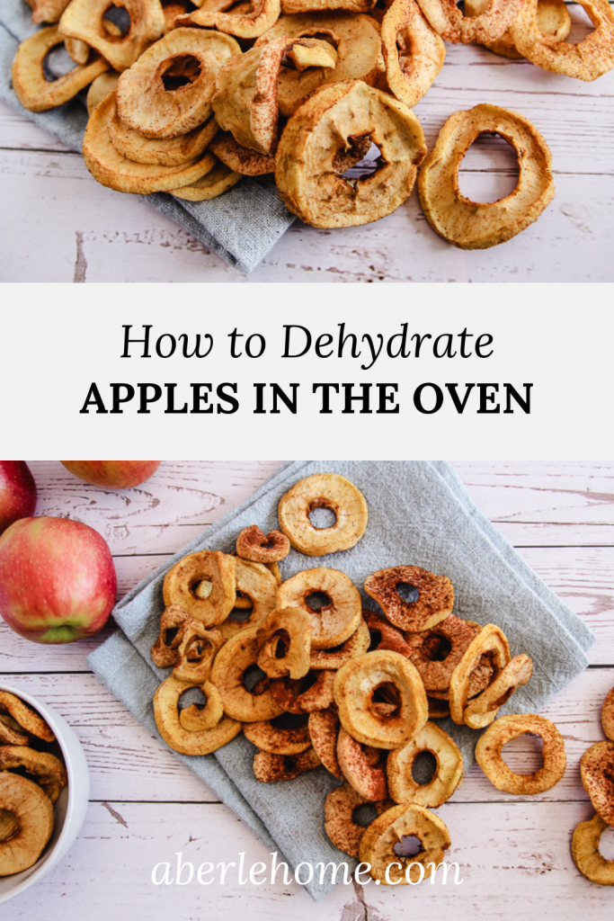 how to dehydrate apples in the oven pinterest image