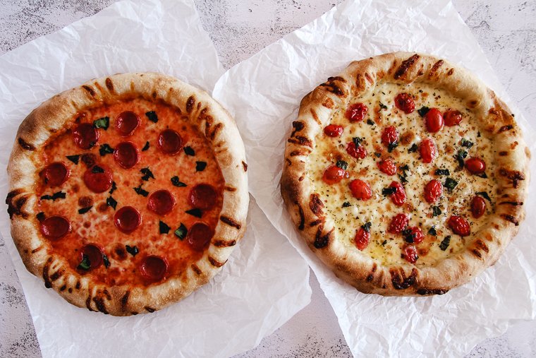 sourdough pizza after baking