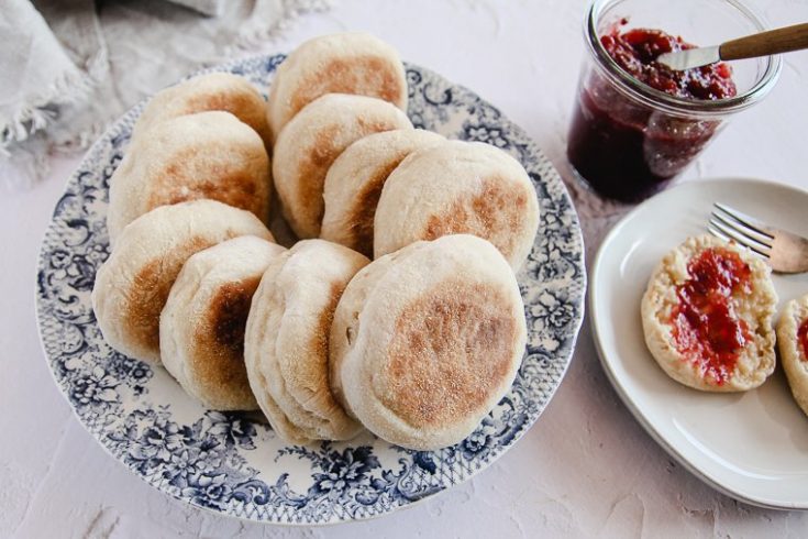 BEST Homemade Sourdough English Muffins Recipe - Buttered Side Up