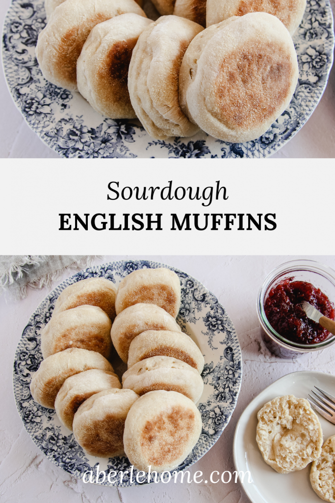 sourdough english muffin recipe pinterest image