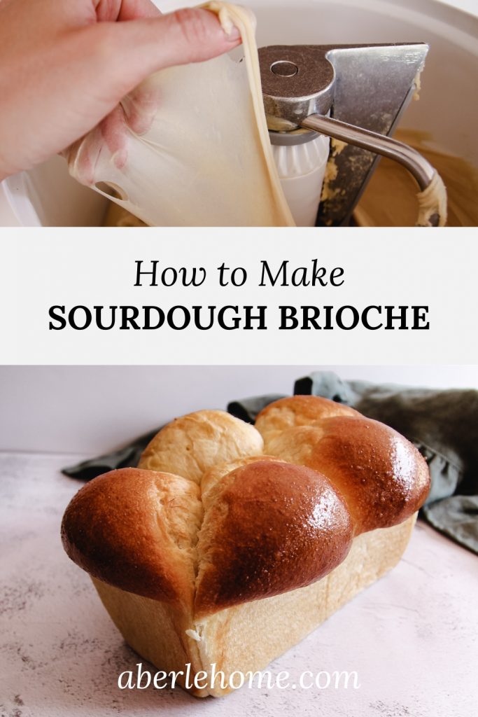 how to make sourdough brioche pinterest image