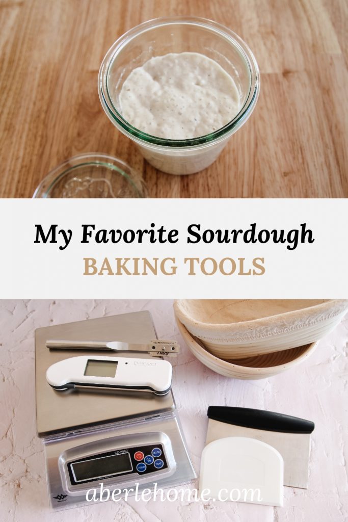 my favorite sourdough baking tools pinterest image