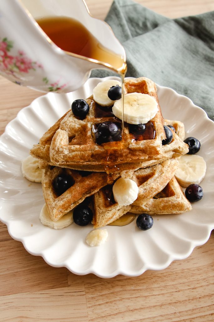 spelt waffles with buttermilk