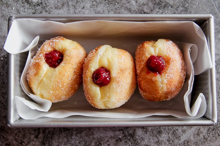 filled sourdough donuts