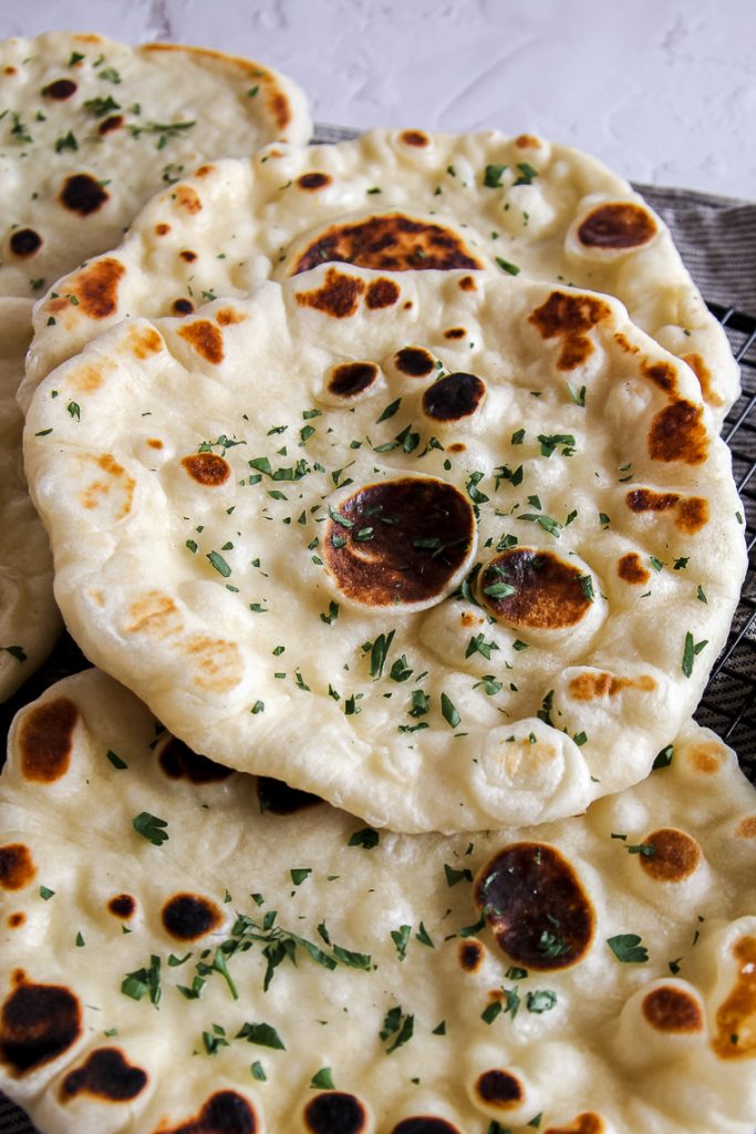 sourdough naan flatbreads