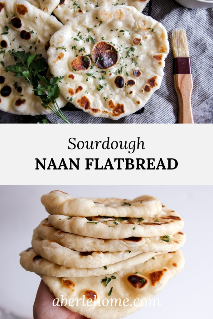 sourdough naan flatbread pinterest image