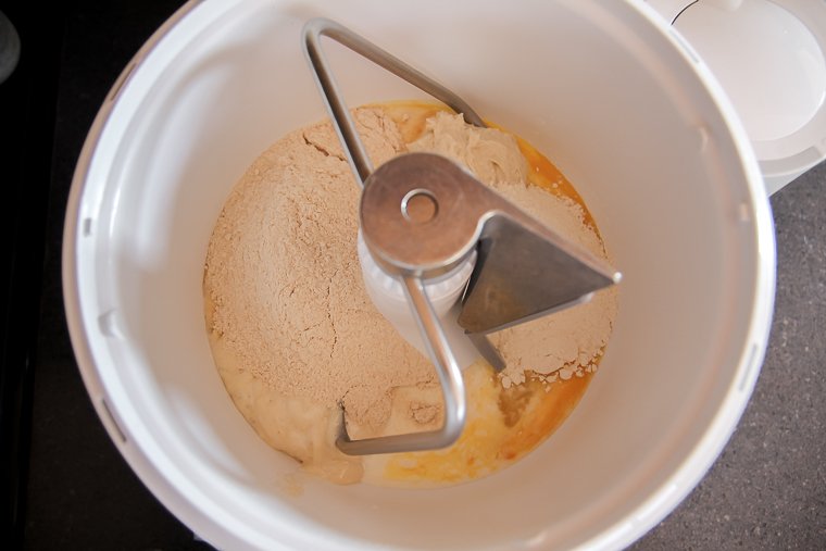 dough ingredients before mixing