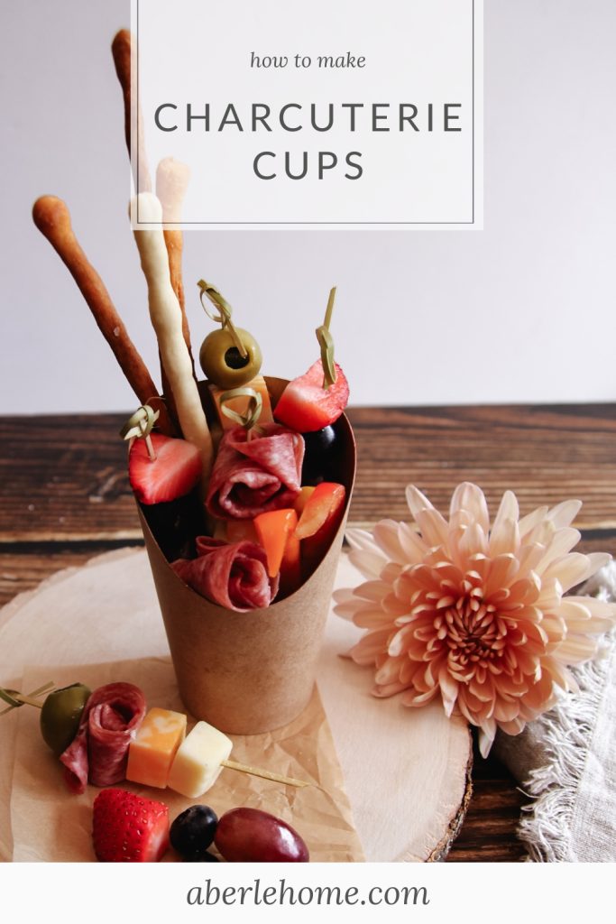 easy charcuterie cups pinterest image