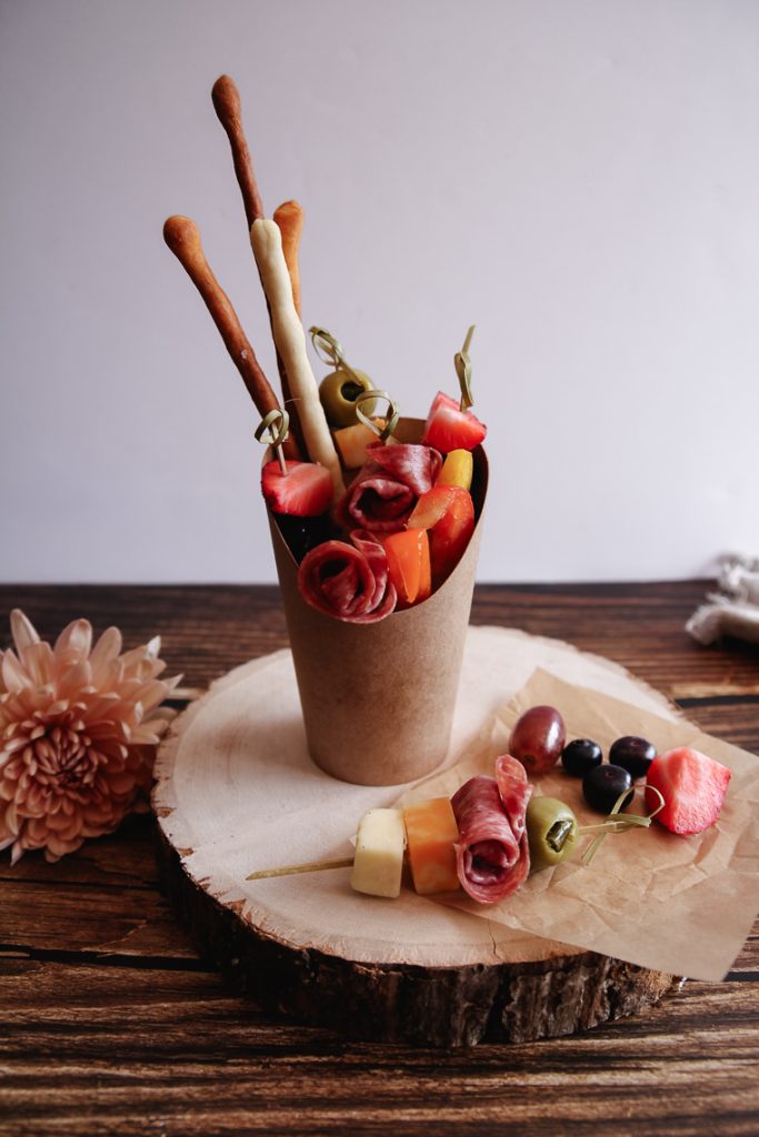 Easy Individual Charcuterie Cups Appetizer - Be Brave and Bloom