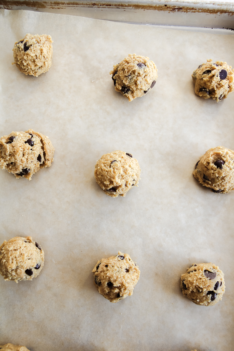 whole wheat chocolate chip cookie dough balls