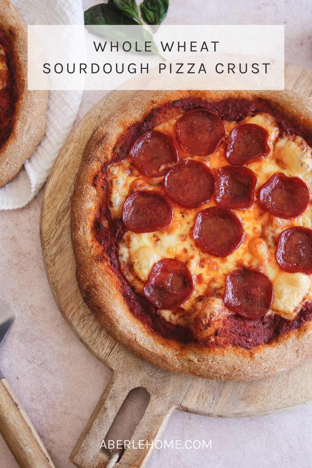 whole wheat sourdough pizza crust pinterest image